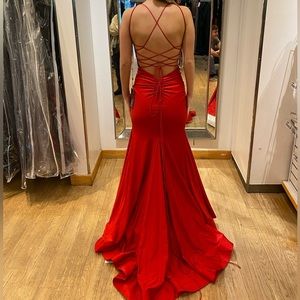 Satin Red Prom Dress